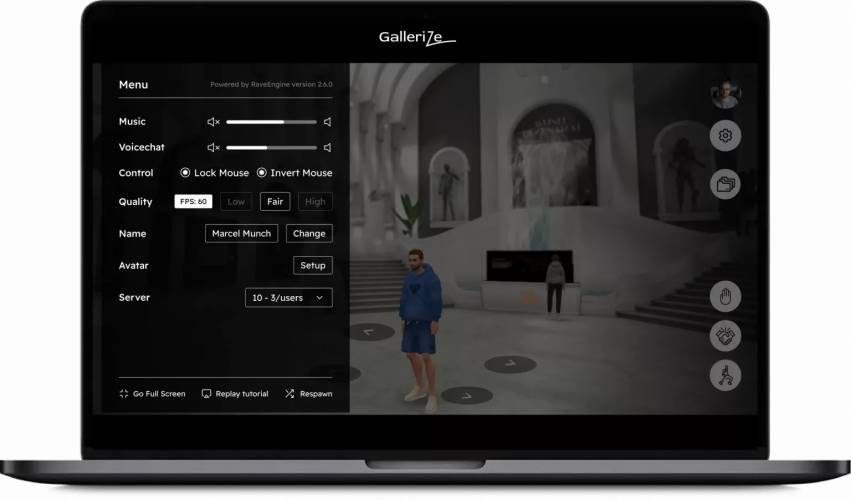 Gallerize – Experience historical art displays in the world of NFT screenshot 1