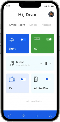 SIGMA – IOS APP FOR REMOTE CONTROL OF HOUSEHOLD APPLIANCES screenshot 1