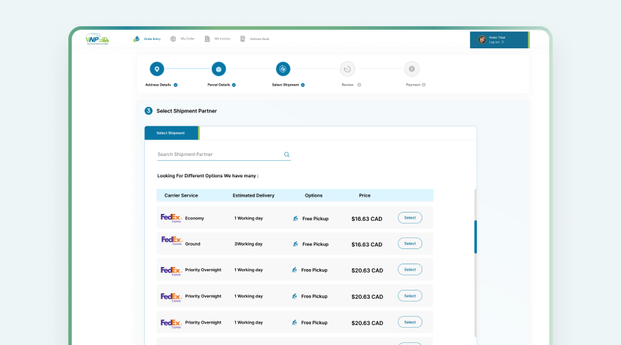 VNP Transport Portal screenshot 4
