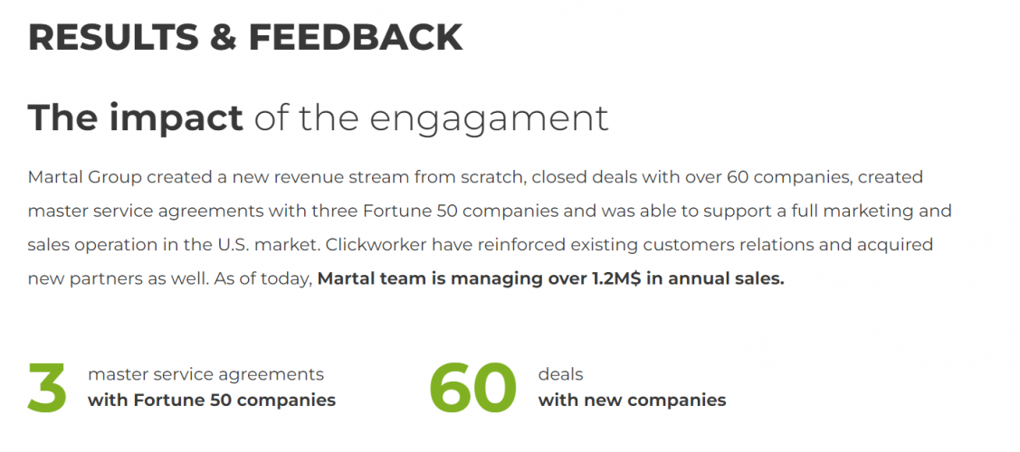 Created $1.2 M Annual Sales Pipeline in the US screenshot 2