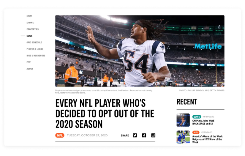 Fox Sports Digital Platform screenshot 1