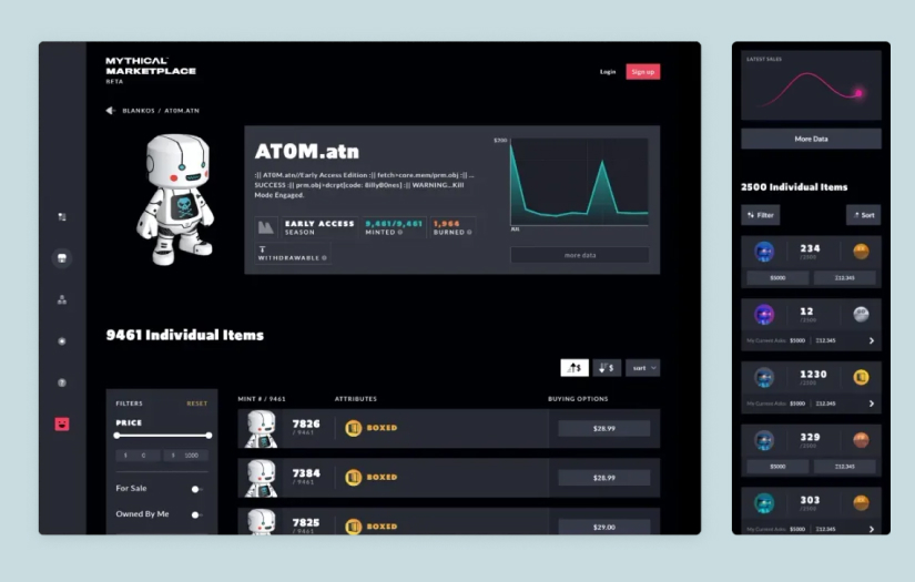 Mythical Next-gen Game Technology Marketplace screenshot 2