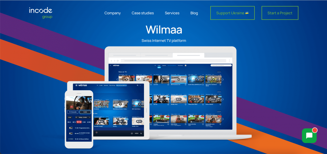 Web and Mobile Development of The Swiss Internet TV Platform screenshot 1