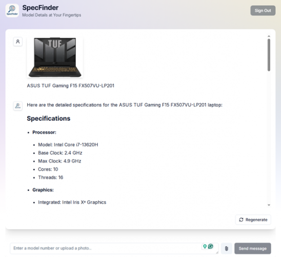 SpecFinder screenshot 4