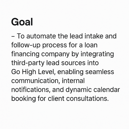 GoHighLevel Automation for Loan Financing Company screenshot 4