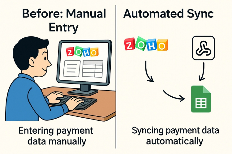 Smart Payment Tracking: Zoho Books & Google Sheets Connected by Zapier screenshot 3