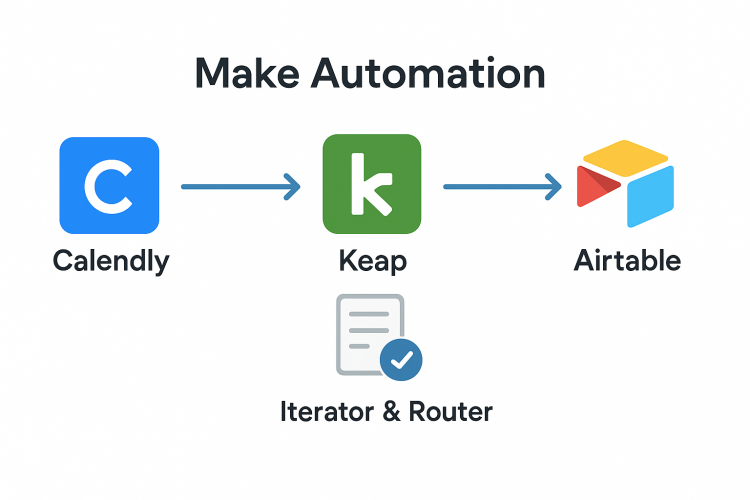 Make Workflow Automation with Calendly, Keap CRM & Airtable Integration  screenshot 3
