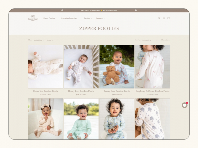Breezy Bear Baby – Shopify Website Design & Development by Hikebranding screenshot 3