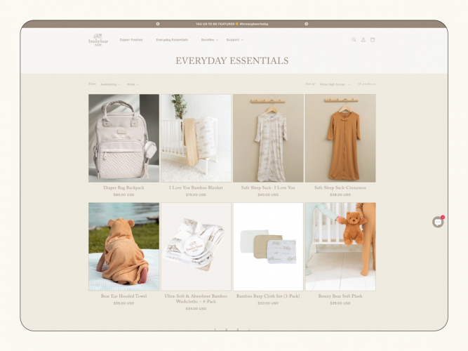 Breezy Bear Baby – Shopify Website Design & Development by Hikebranding screenshot 5