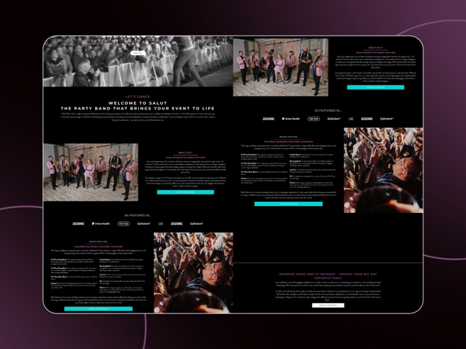 WordPress Website Design and Development for a Musical Band screenshot 3
