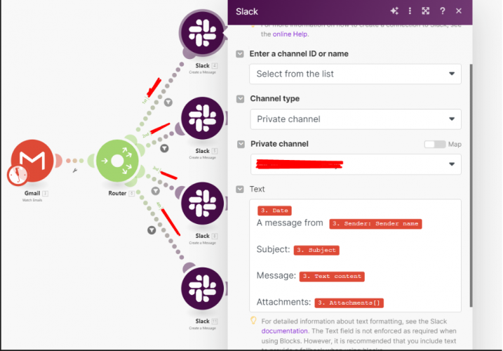 Streamlining Team Communication: Gmail to Slack Automation with Make screenshot 2