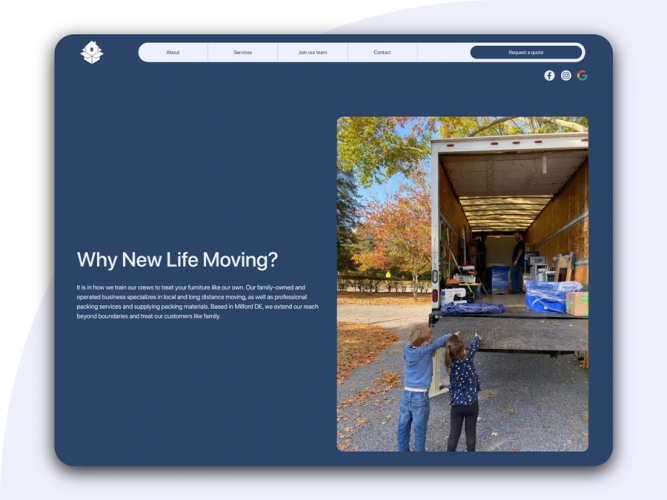 New Life Moving: Professional, Responsive Webflow Website by Hike Branding screenshot 3