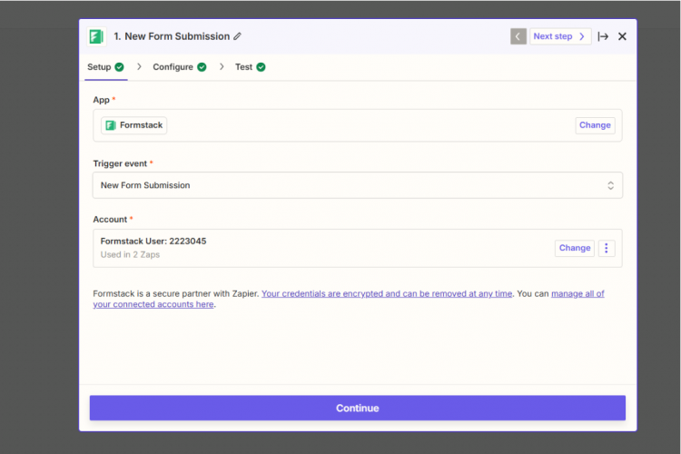 Formstack–Zapier–Mailchimp Automation by HikeBranding screenshot 4