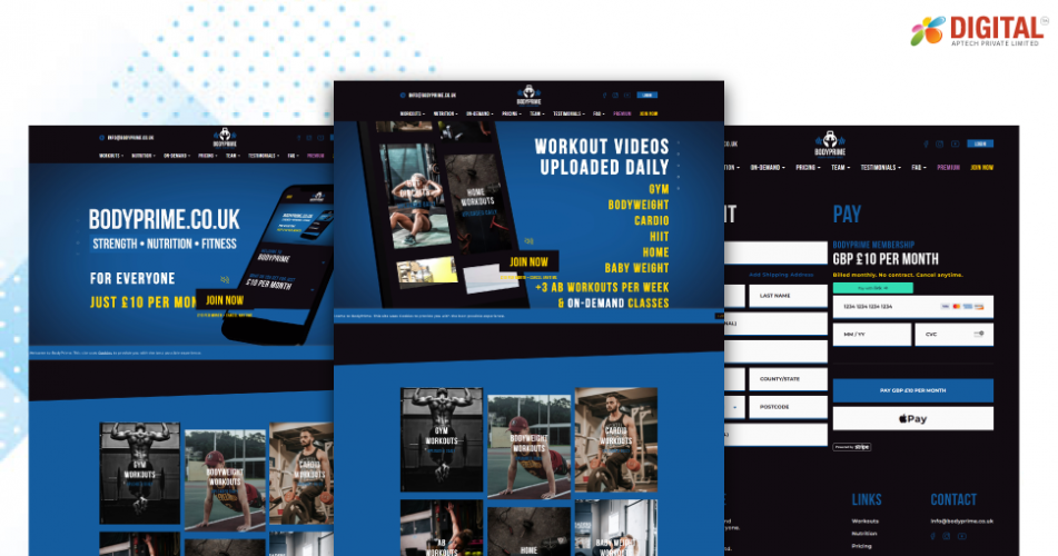BodyPrime Website screenshot 1