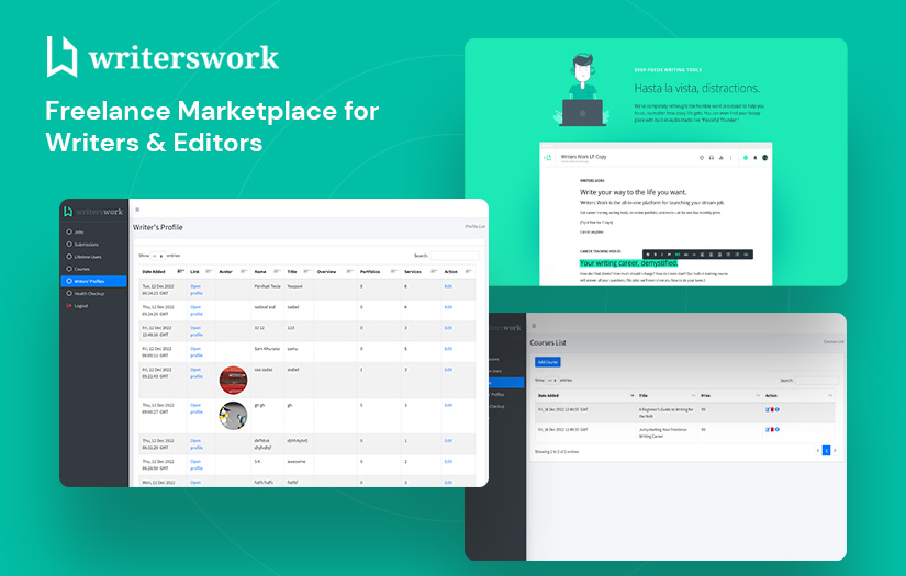 Writers Work screenshot 1