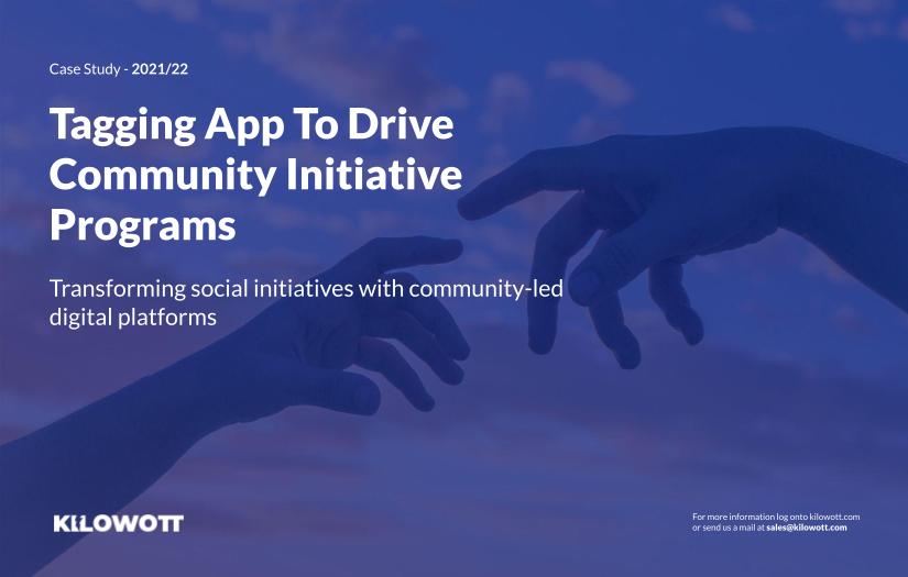 Tagging App To Drive Community Initiative Programs screenshot 1