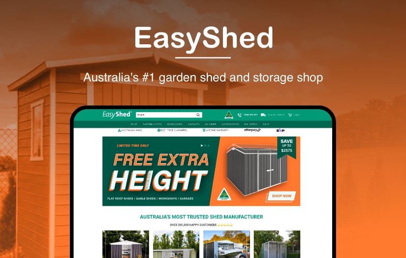 Magento eCommerce – Garden sheds screenshot 1