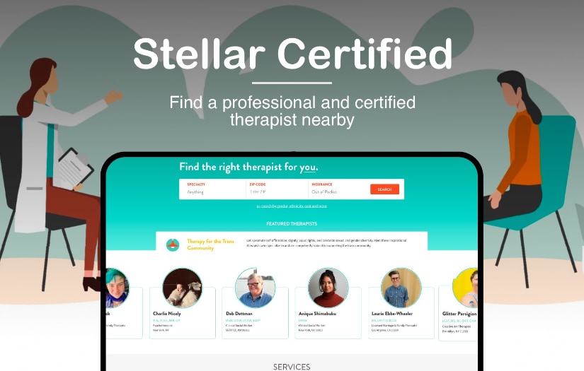 Web app - Therapist directory screenshot 1