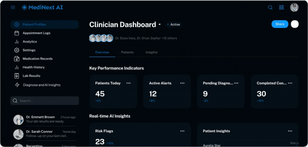 MediNext AI: Intelligent Healthcare Platform for Patient Management & Diagnostics screenshot 2
