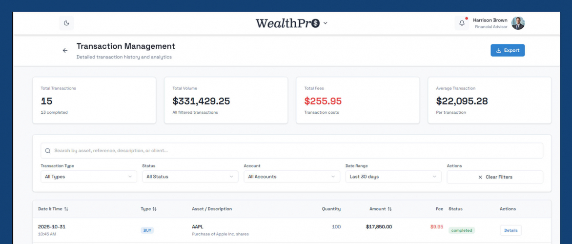 AI-Powered Wealth Management Software for Intelligent Portfolio & Investment Management screenshot 4