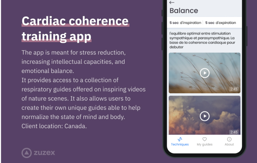 Cardiac coherence training app screenshot 1