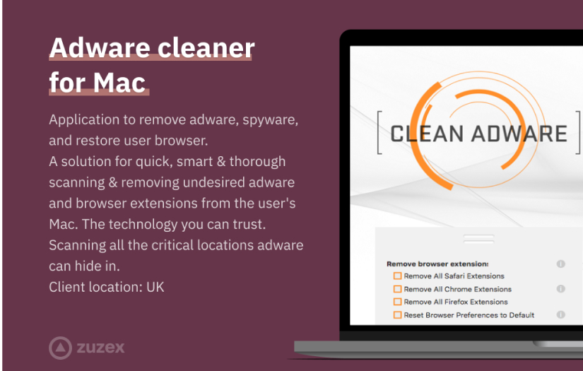 Adware cleaner for MacOS screenshot 1