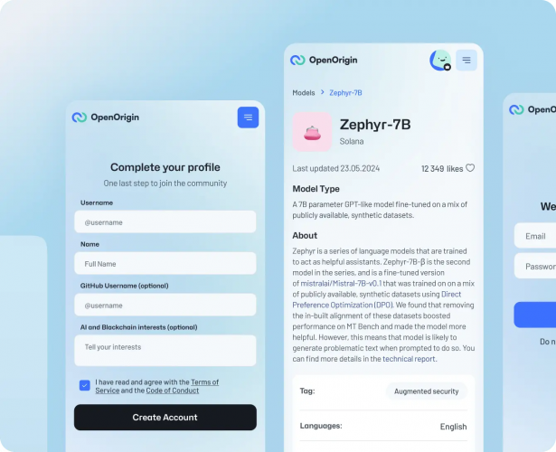 OpenOrigin: Development of an AI model aggregator screenshot 1