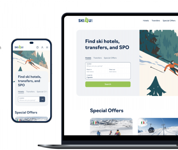 Winter Holiday booking platform screenshot 1