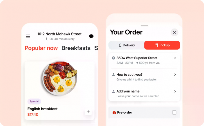 Sizl. Dark kitchen mobile app screenshot 1