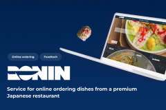 Service for online ordering dishes from a premium Japanese restaurant