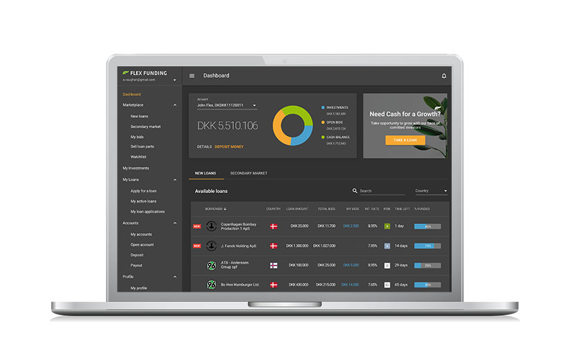 Flex Funding: P2P Lending Platform Development with Team Augmentation and End-to-End UI/UX Design screenshot 3