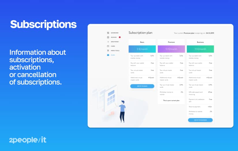 Web app for online wallet PayQin screenshot 2