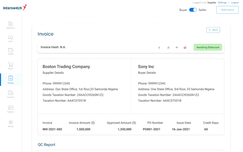 Interswitch - Invoicing Discounting Platform screenshot 4