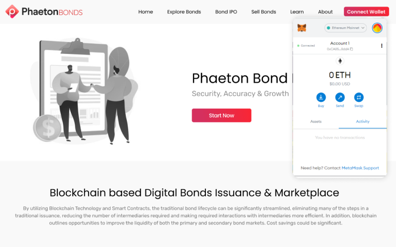 Phaeton ESG Bond Exchange screenshot 1