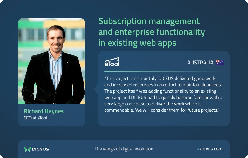 Subscription Management and Enterprise Functionality in Existing Web Apps screenshot 1