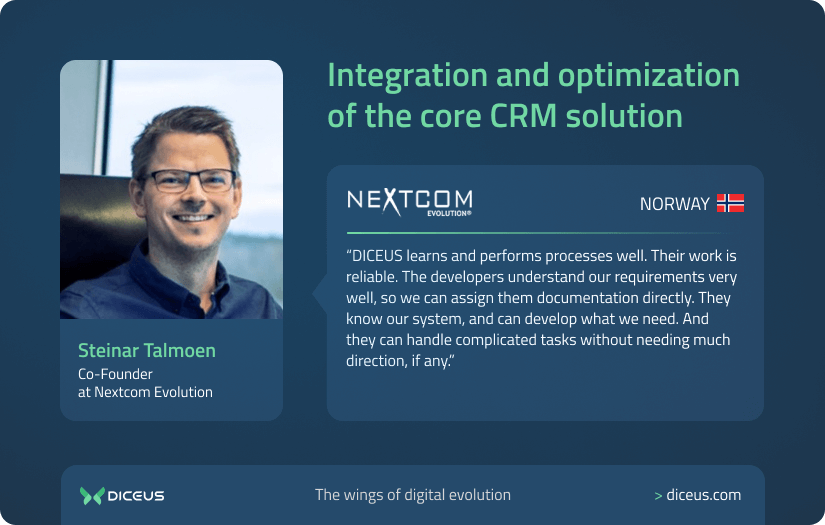 Integration and Optimization of the Core CRM Solution screenshot 1