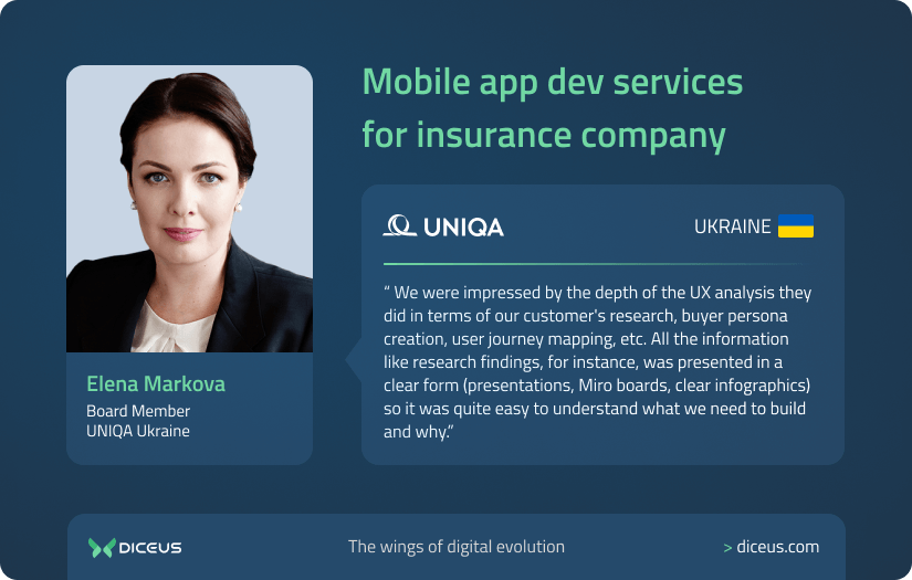 Mobile app dev services for insurance company screenshot 1