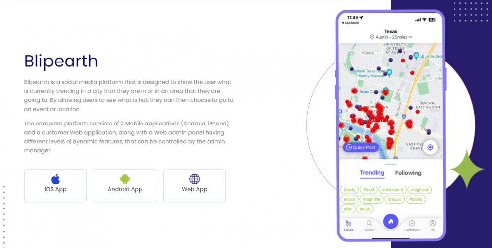 Blipearth: Social Media Platform screenshot 1