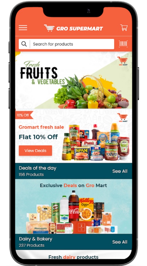 Gro Supermart: Ecommerce Platform screenshot 2