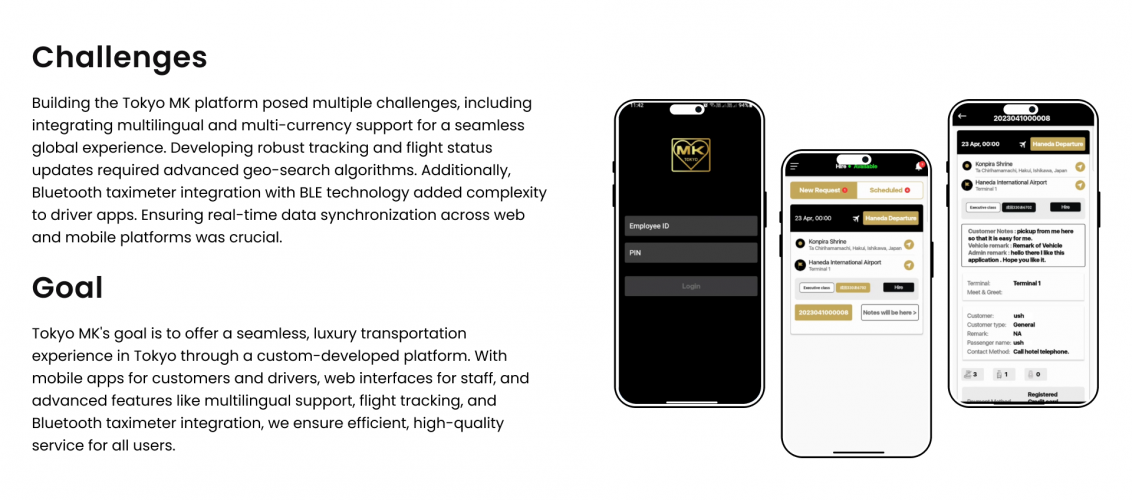 Tokyo MK: Japan's Taxi, Limo & Airport Transfer screenshot 1