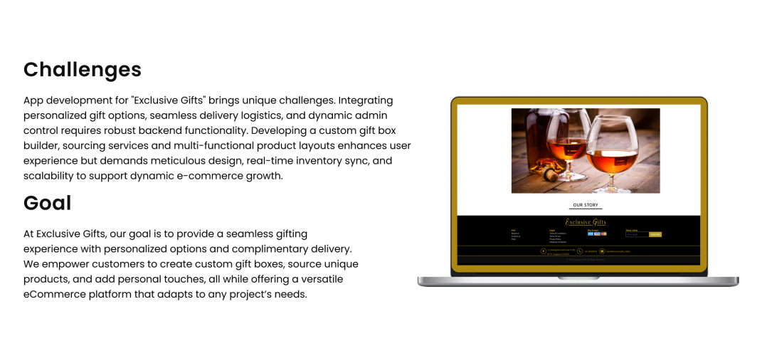 Exclusive Gifts (E-commerce App & Inventory Management) screenshot 1