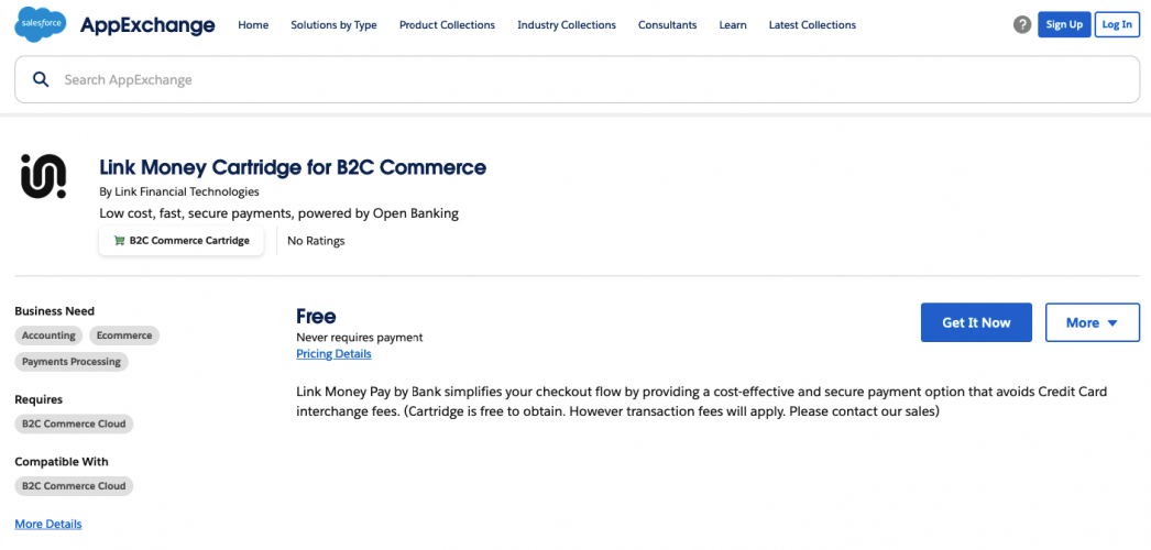 Integrating an Open Banking Solution with Salesforce B2C Commerce and Building an AppExchange Package screenshot 2