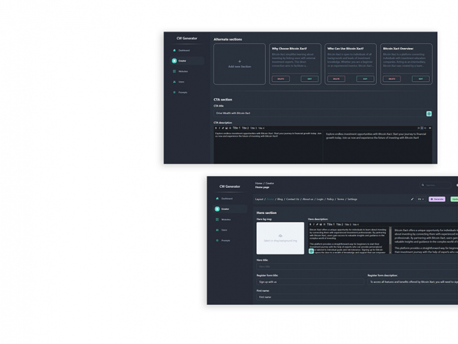 AI-Powered Website Generator Web Platform screenshot 4