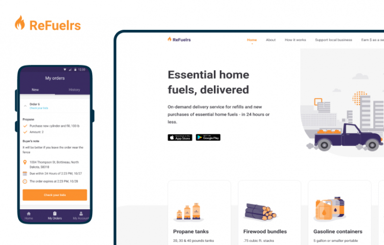 An On-Demand Delivery App of Essential Home Fuels screenshot 1