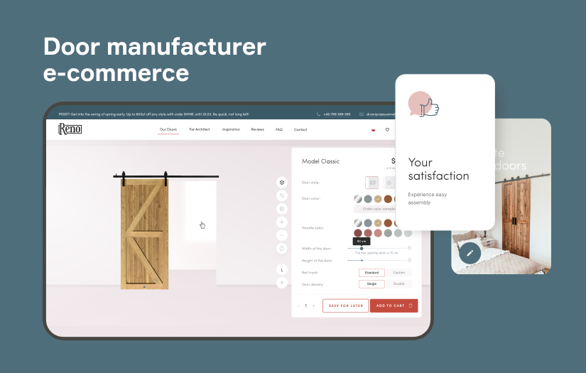 Marketplace development & design for a door manufacturer screenshot 1