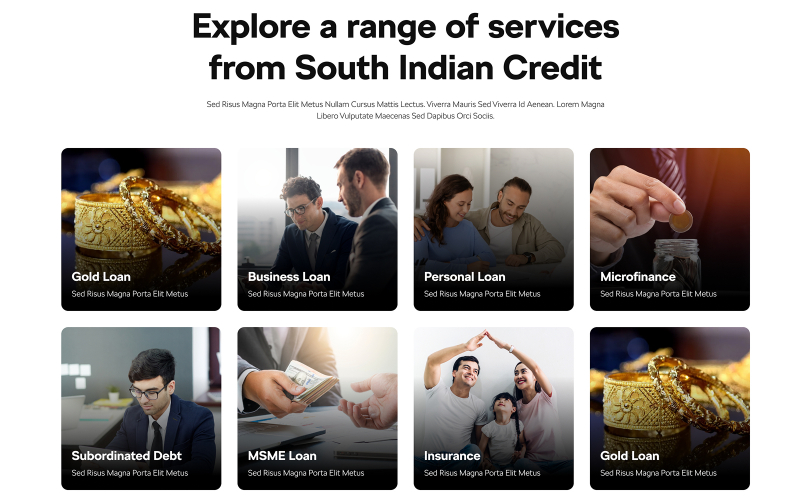South Indian Credits – Corporate Website Development for a Leading NBFC screenshot 2