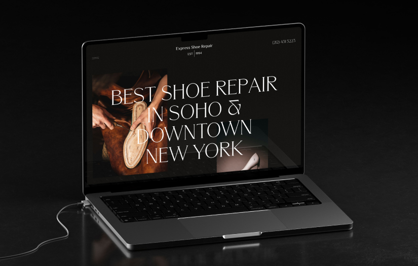 Express Shoe Repair Web Design screenshot 1