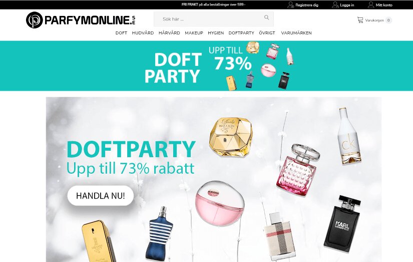 PARFYMONLINE - Magento 2 Web Development screenshot 1