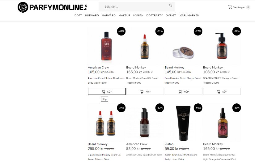 PARFYMONLINE - Magento 2 Web Development screenshot 3