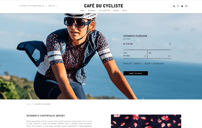 Café du Cycliste - Magento 2 Web Development screenshot 1
